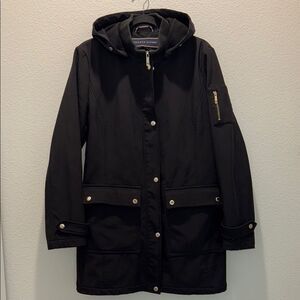 Tommy Hilfiger Black Hooded Softshell Jacket Large